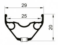 ráfek REMERX E-ROCKY 622x25 DISC 36děr černý
