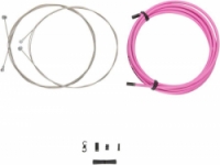 sada lanko+bowden Jagwire Sport Brake Kit růžová