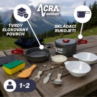 sada kempingová ACRA C20 hliníkové pro 1-2 osoby