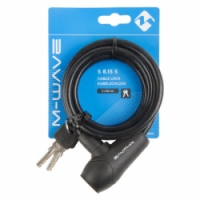 zámek M-Wave 8x1500mm silikonový černý