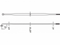 drát nerez CnSpoke AERO 424 2x294mm černý