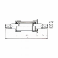 osa středová NECO 131 mm BSA Fe