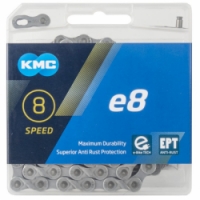 řetěz KMC E8 EPT stříbrný 122čl. BOX