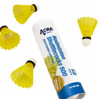 košíčky badminton 500 ACRA 6ks žluté