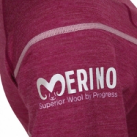 triko dlouhé dámské Progress NDRZ merino vínový melír