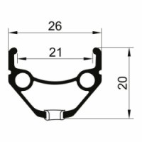 ráfek REMERX HIT 21 V-brake 622x21 36děr černý nýt