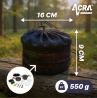 sada kempingová ACRA C20 hliníkové pro 1-2 osoby