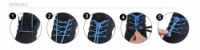 tkaničky reflexní elastické černé