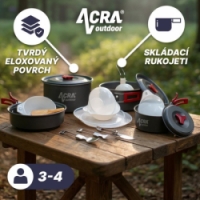 sada kempingová ACRA C22 hliníkové pro 3-4 osoby