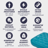 karimatka nafukovací Acra L140MO modrá 10cm