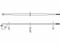 drát nerez CnSpoke AERO 424 2x270mm černý