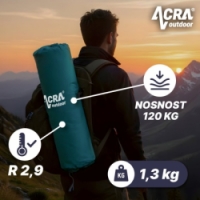 karimatka samonafukovací Acra L140GRE zelenomodrá 4cm