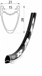 ráfek REMERX RAPID 622x15 36děr černý
