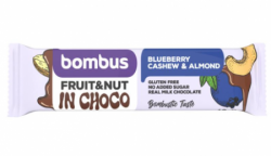 tyčinka Bombus Fruit&nut in choco borůvka+kešu+mandle 40g