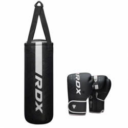 boxovací pytel s rukavicemi dětský RDX F6 2FT KARA bílý