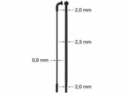 drát nerez Sapim CX Ray 2-2,3/0,9-2 x 270mm černý