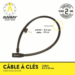 zámek Auvray Velo 5x650mm kabelový