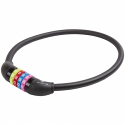 zámek M-Wave 12x650mm kódový Security silicon černý