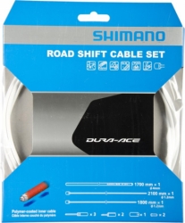 bowdeny+lanka Shimano SP41 polymer set bílý