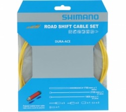 bowdeny+lanka Shimano SP41 polymer set žlutý