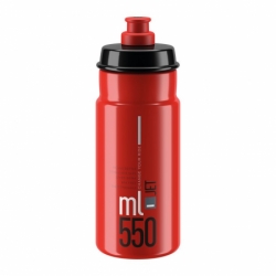 lahev ELITE Jet Clear červená, šedé logo 550 ml