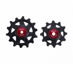 kladky BBB BDP-17 RollerBoys 12/14T černé keramika
