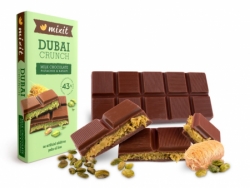 čokoláda Mixit Dubajská s pistáciovou náplní 70g