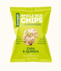 chipsy rýžové Bombus 60g chia+quinoa celozrnné