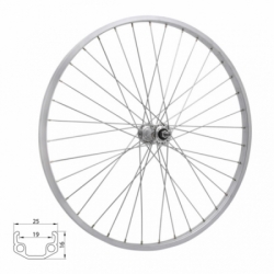 kolo zapletené 28" 622-19 zadní 36 děr stříbrné Union/CnSpoke