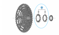 sada pastorků Shimano CS-LG400 11z a 13z