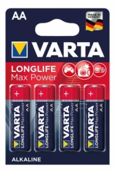 baterie Varta alkalické AA Longlife Max Power 4ks