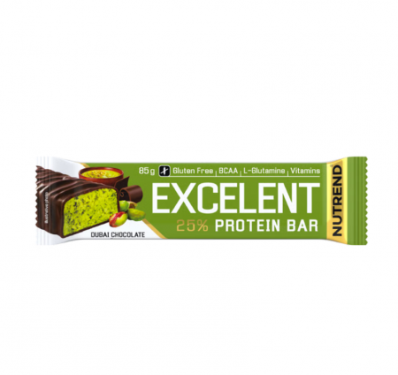 tyčinka Nutrend Excelent dubajská čokoláda+mléčná čokoláda 85g