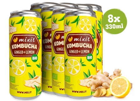nápoj Mixit BIO kombucha zázvor + citron 8ks