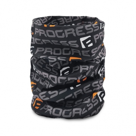 šátek Progress TUBE "P" černo šedý