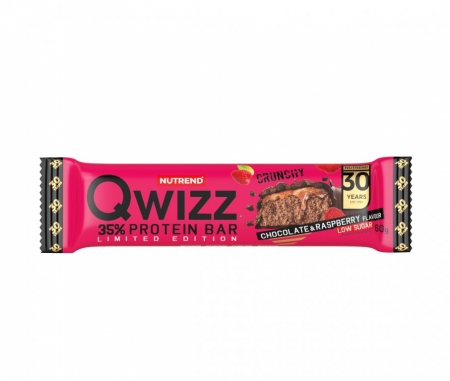 tyčinka Nutrend QWIZZ PROTEIN BAR čokoláda+malina 60g