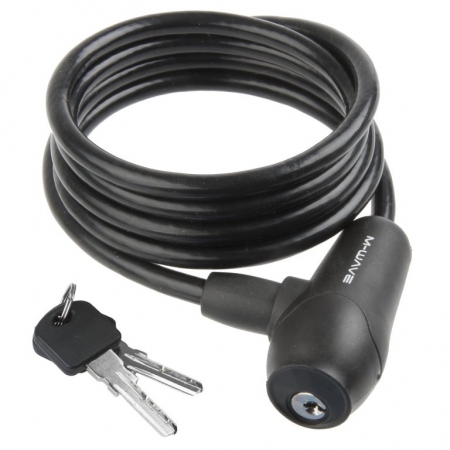 zámek M-Wave 8x1500mm silikonový černý
