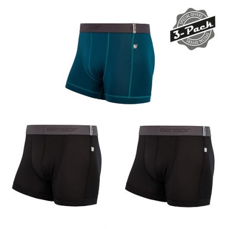 boxerky SENSOR COOLMAX TECH 3 pack černé