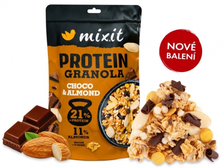 granola z pece proteinová - čokoláda a mandle Mixit 450g