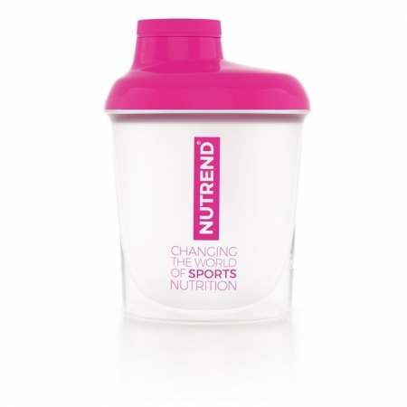 šejkr Nutrend 300ml růžový průhledný