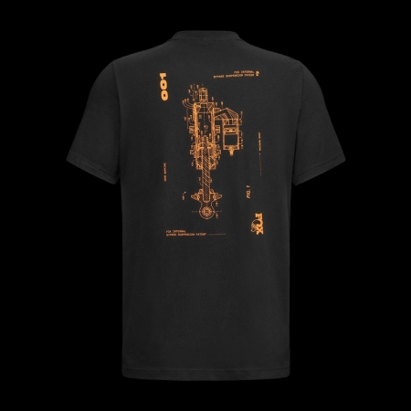 TRIKO FOX SCHEMATIC TEE ČERNÉ PÁNSKÉ