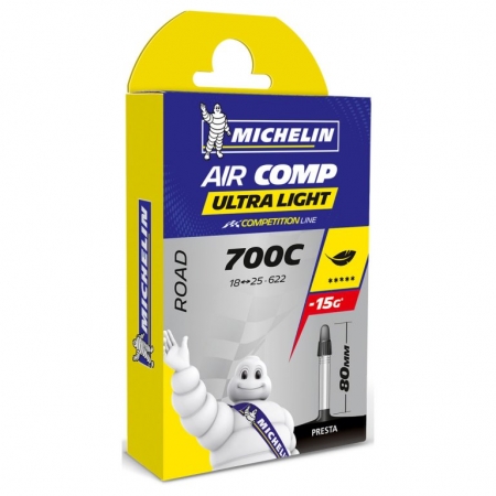 duše MICHELIN AIR COMP ULTRALIGHT 28"x0.75/1.0 (18/25-622) FV/80mm