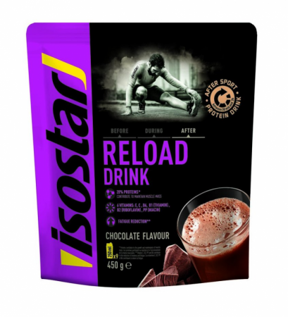 nápoj ISOSTAR RELOAD POWDER AFTER SPORT (Doy Pack) čokoláda 450g exp. 09/26