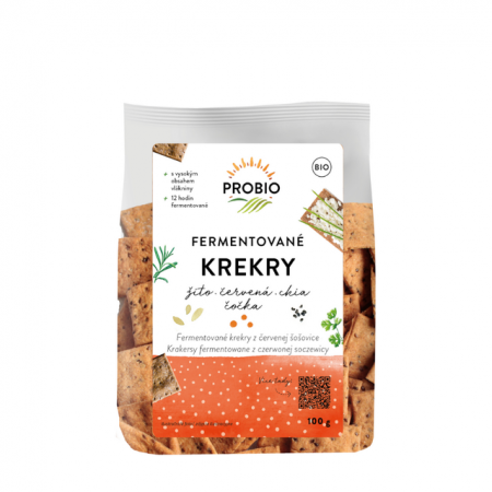 krekry Probio fermentované žito, červená čočka, chia 100g