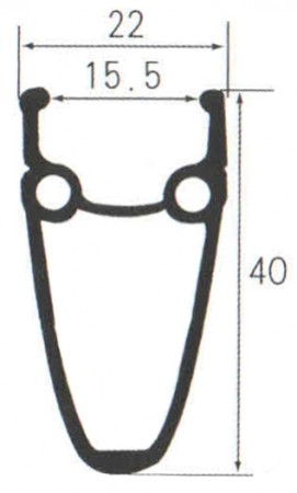 ráfek 28"/622 32d. CNC výška 40mm double bílý