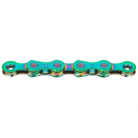 řetěz KMC X12 WAXED aurora green 126čl. BOX