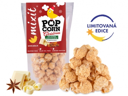 popcorn vánoční - bílá čokoláda a perníkové koření Mixit 60g