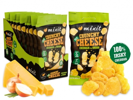 křupavý sýr do kapsy Mixit - Irský cheddar & cibule (10 ks)