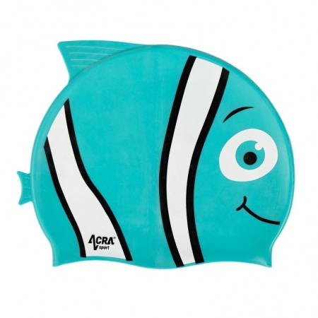 čepice plavecká dětská Acra NEMO tyrkysová