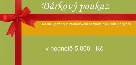 Dárkový poukaz - 5000 Kč